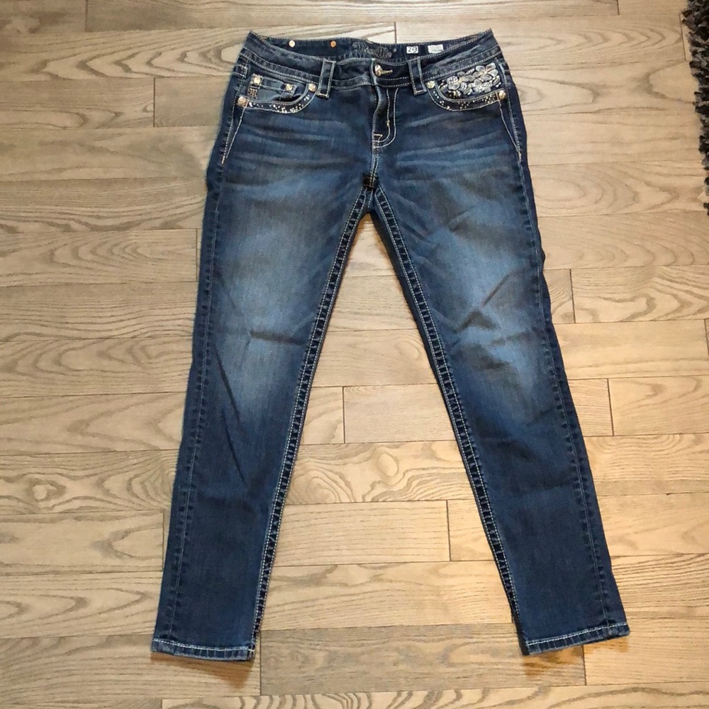 Miss Me cuffed skinny jeans